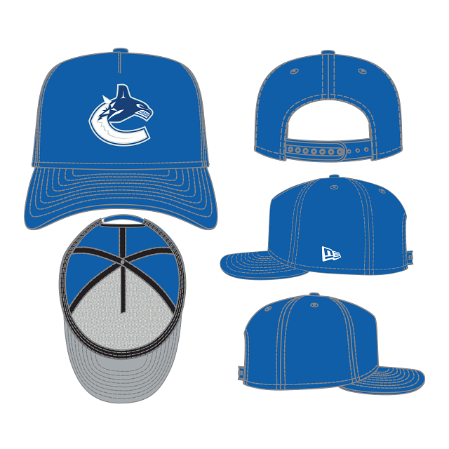 Vancouver Canucks NHL New Era Men's Royal 9Fifty A-Frame Snapback