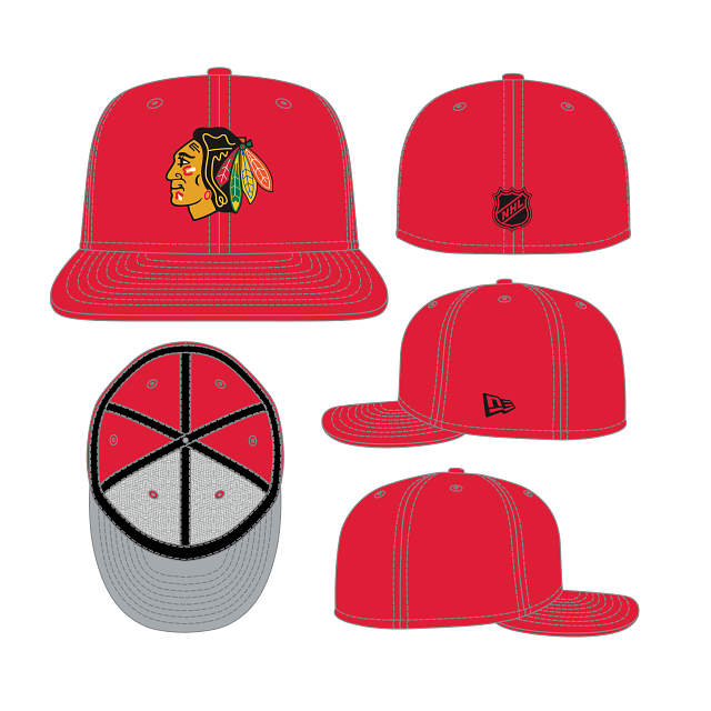 Chicago Blackhawks NHL New Era Men's Red 59Fifty Core Fitted Hat