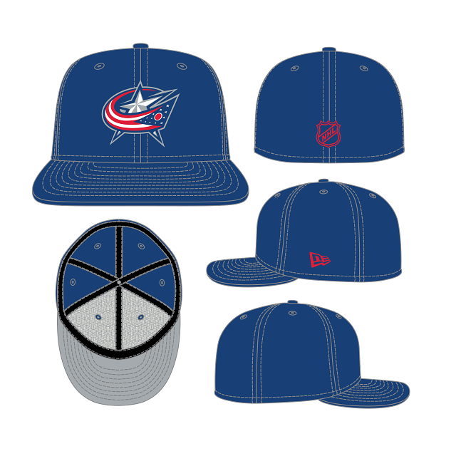 Columbus Blue Jackets NHL New Era Men's Navy 59Fifty Core Fitted Hat