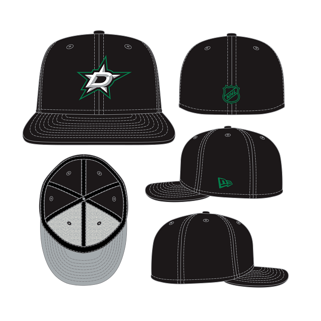 Dallas Stars NHL New Era Men's Black 59Fifty Core Fitted Hat