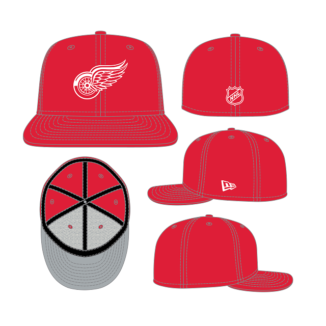 Detroit Red Wings NHL New Era Men's Red 59Fifty Core Fitted Hat