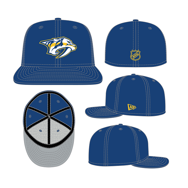 Nashville Predators NHL New Era Men's Navy 59Fifty Core Fitted Hat