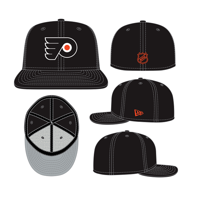 Philadelphia Flyers NHL New Era Men's Black 59Fifty Core Fitted Hat