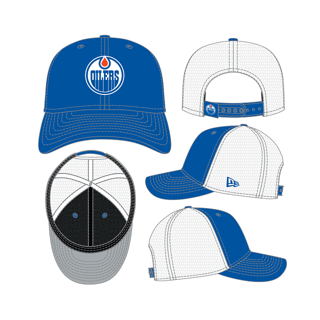 Edmonton Oilers NHL New Era Men's Royal 9Seventy Trucker Snapback Hat