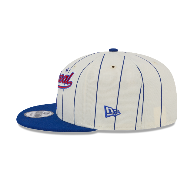 Montreal Expos MLB New Era Men's 9Fifty White Jersey Pinstripe Basic Snapback Hat