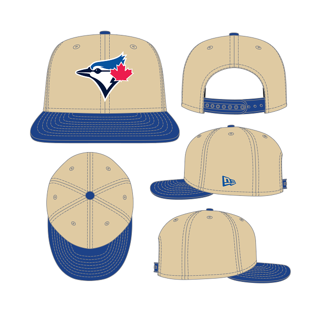 Toronto Blue Jays MLB New Era Men's 9Fifty Cream/Royal Basic Snapback Hat