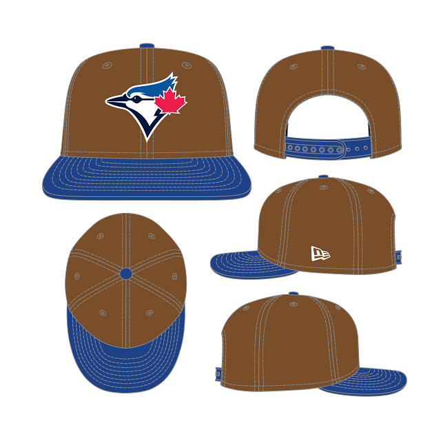 Toronto Blue Jays MLB New Era Men's 9Fifty Toasted Peanut/Royal Basic Snapback Hat