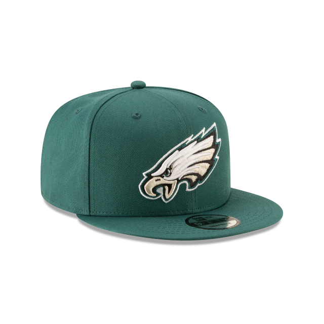 Casquette snapback 9Fifty Basic de la NFL des Philadelphia Eagles pour homme de New Era, vert nuit