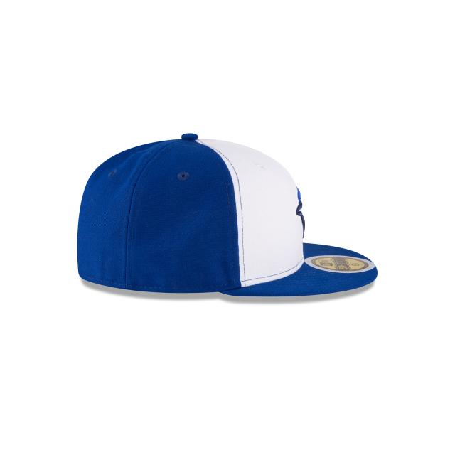 Casquette ajustée MLB New Era pour jeunes Toronto Blue Jays de la collection Authentic 59Fifty blanche/bleu royal