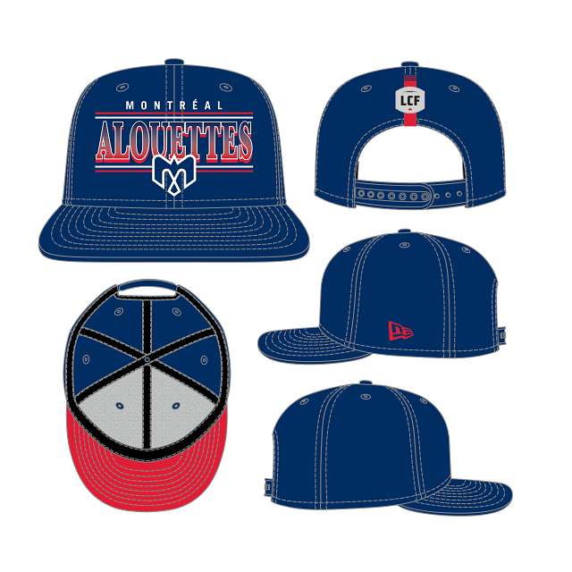 Montreal Alouettes CFL New Era Men's Navy 9Fifty 2025 Sideline Snapbac