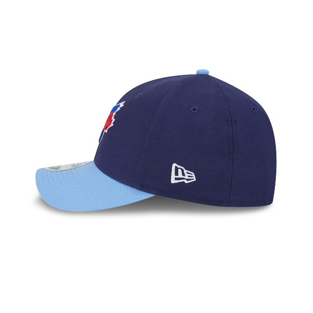Casquette Snapback New Era 9Forty M-Crown Replicas des joueurs des Blue Jays de Toronto, bleu marine et bleu clair, pour homme.