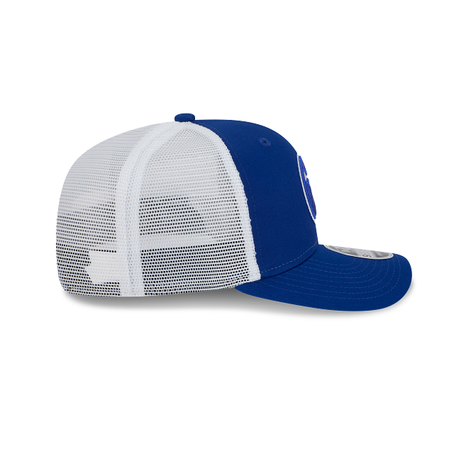 Casquette Snapback 9Seventy Trucker Royal de New Era pour homme des Oilers d'Edmonton de la LNH