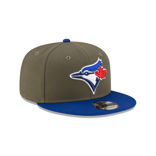 Casquette à pression basique 9Fifty olive/bleu marine pour homme des Toronto Blue Jays MLB New Era