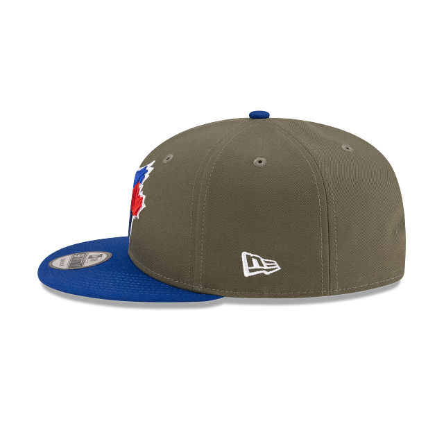 Casquette à pression basique 9Fifty olive/bleu marine pour homme des Toronto Blue Jays MLB New Era