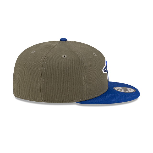 Casquette à pression basique 9Fifty olive/bleu marine pour homme des Toronto Blue Jays MLB New Era