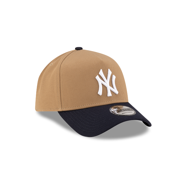 New York Yankees MLB New Era Men's Khaki/Navy 9Forty A-Frame Snapback