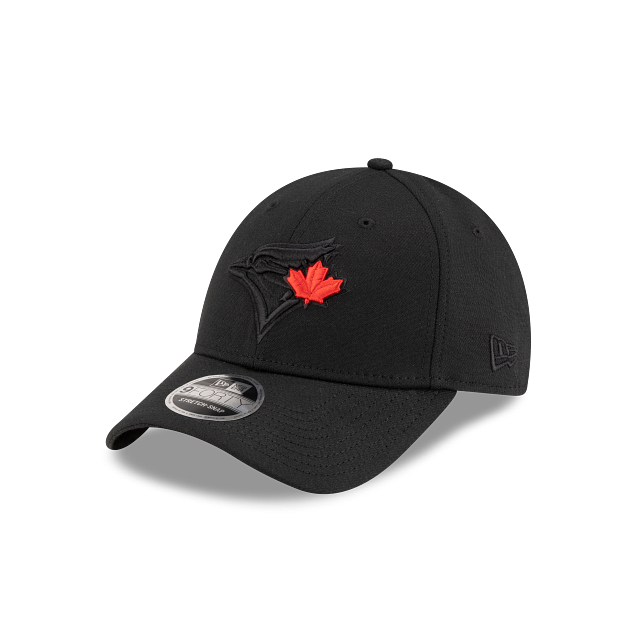 Toronto Blue Jays MLB New Era Men's Black Red Leaf 9Forty Stretch Snap Snapback