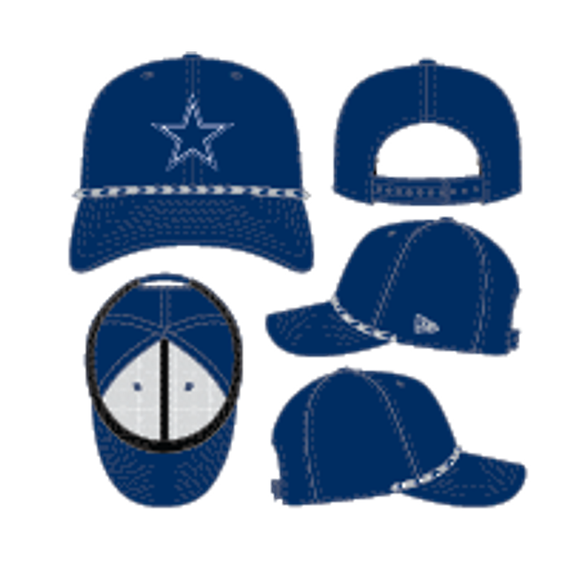 Dallas Cowboys NFL New Era Men's Navy Blue 9Seventy Multi-Rope Stretch Snapback Hat