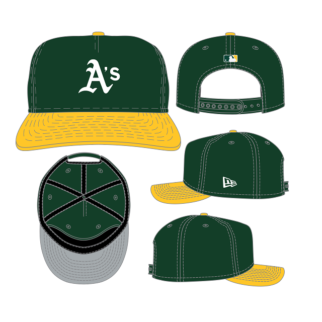 Oakland Athletics MLB New Era Men's Green/Yellow 19Twenty Player Replica Snapback