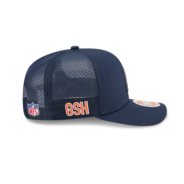 Chicago Bears NFL New Era Men's Navy 9Seventy 2025 Sideline Hot Weather Trucker Snapback