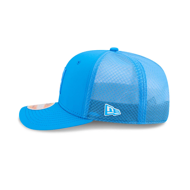 Detroit Lions NFL New Era Men's Honolulu Blue 9Seventy 2025 Sideline Hot Weather Trucker Snapback