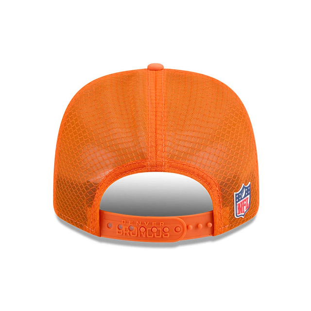 Denver Broncos NFL New Era Men's Orange 9Seventy 2025 Sideline Hot Weather Trucker Snapback