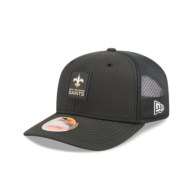 New Orleans Saints NFL New Era Men's Black 9Seventy 2025 Sideline Hot Weather Trucker Snapback