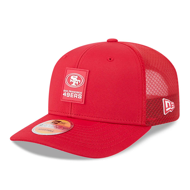 San Francisco 49ers NFL New Era Men's Red 9Seventy 2025 Sideline Hot Weather Trucker Snapback
