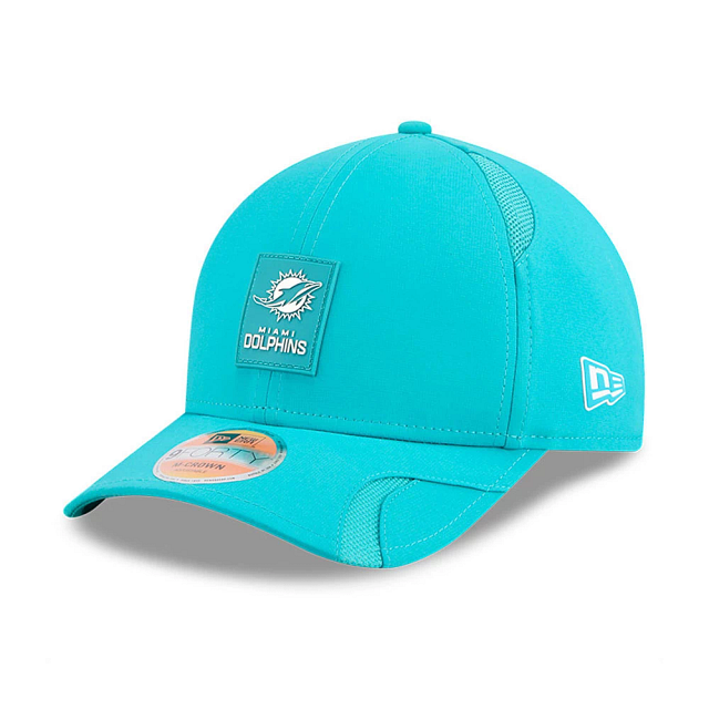 Miami Dolphins NFL New Era Men's Teal 9Forty 2025 Sideline M-Crown Snapback