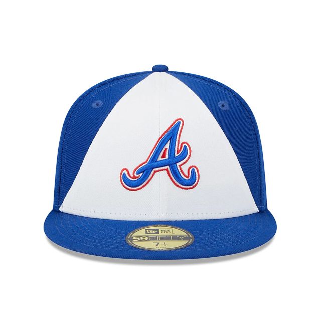 Atlanta Braves MLB New Era Men's White/Royal 59Fifty 2023 City Connect Fitted Hat