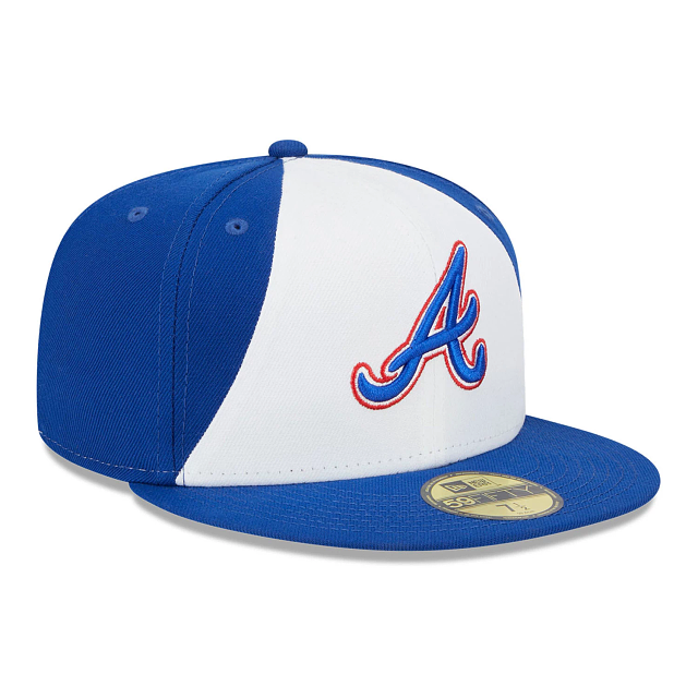 Atlanta Braves MLB New Era Men's White/Royal 59Fifty 2023 City Connect Fitted Hat