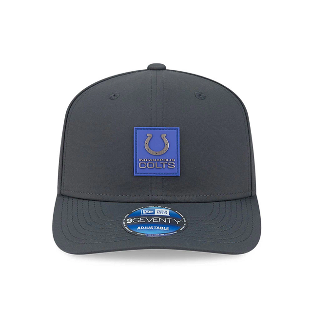 Casquette snapback extensible New Era 9Seventy 2025 Sideline pour homme, couleur anthracite, Indianapolis Colts NFL