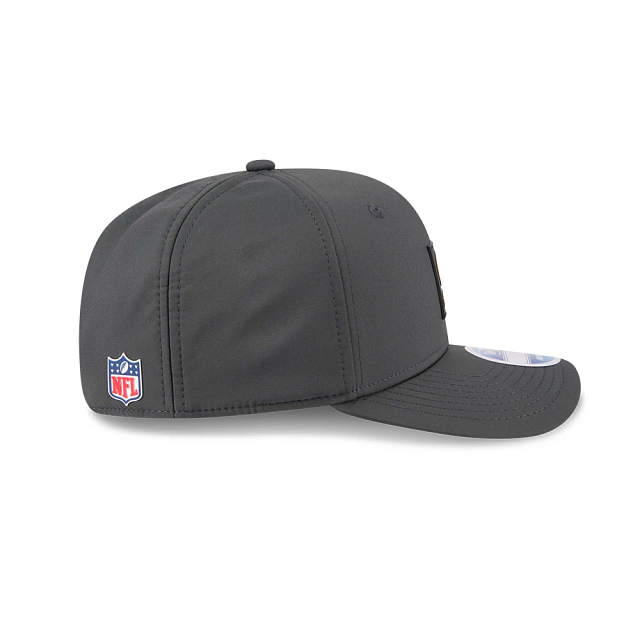 Pittsburgh Steelers NFL New Era Men's Charcoal 9Seventy 2025 Sideline Stretch Snapback