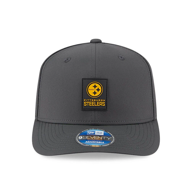 Pittsburgh Steelers NFL New Era Men's Charcoal 9Seventy 2025 Sideline Stretch Snapback