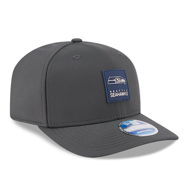 Casquette snapback extensible Seattle Seahawks NFL New Era pour homme, couleur anthracite, modèle 9Seventy 2025.
