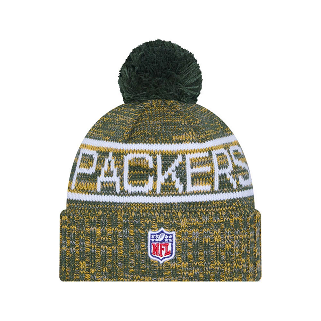 Green Bay Packers NFL New Era Men's Green 2025 Sideline Sport Knit Pom Hat