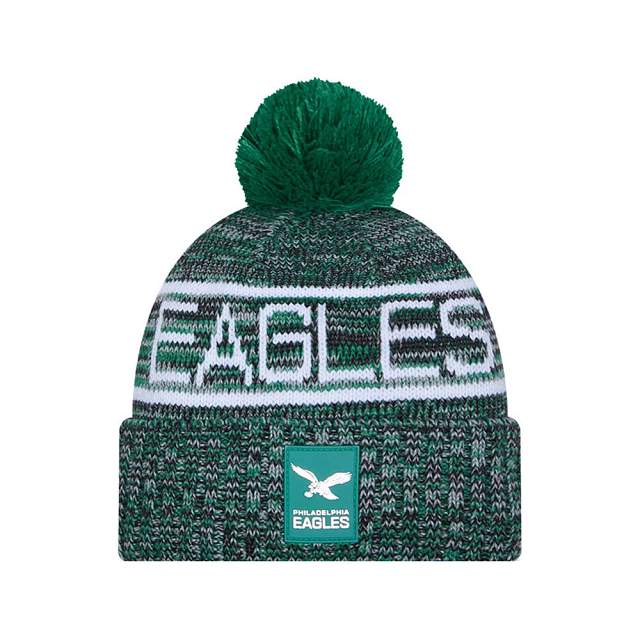 Philadelphia Eagles NFL New Era Men's Green 2025 Sideline Classic Collection Sport Knit Pom Hat