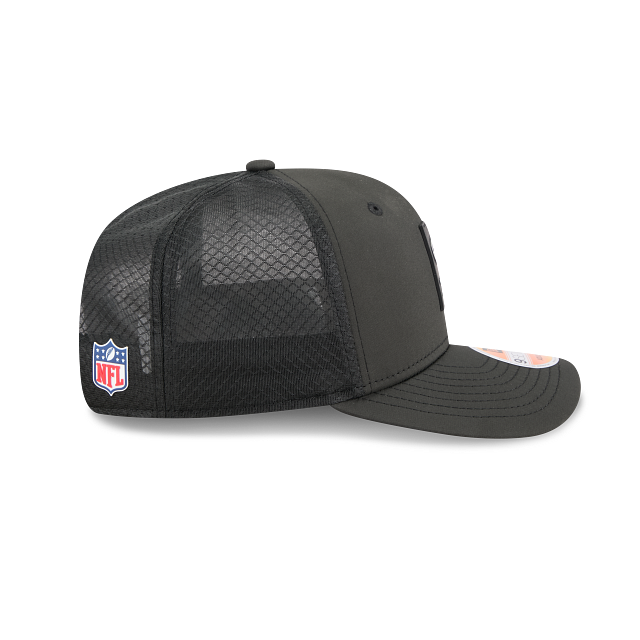 Casquette trucker New Era 9Seventy 2025 Sideline pour homme, couleur anthracite, New York Jets NFL, idéale pour les journées chaudes.