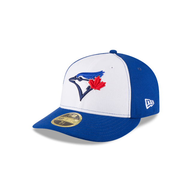 Toronto Blue Jays MLB New Era Men's White Royal 59Fifty Low Profile Authentic Collection On Field Hat