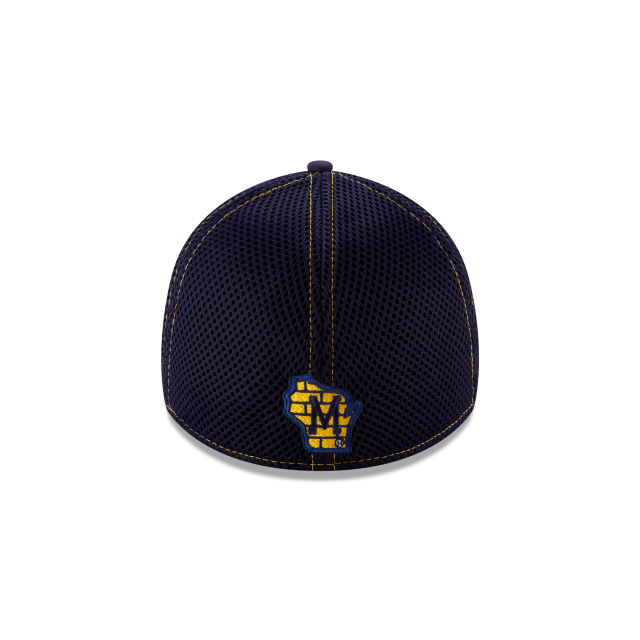 Milwaukee Brewers MLB New Era Men's Navy 39Thirty Neo Stretch Fit Hat