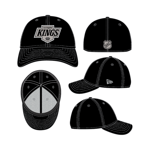 Los Angeles Kings NHL New Era Men's Black 39Thirty Team Classic Stretch Fit Hat