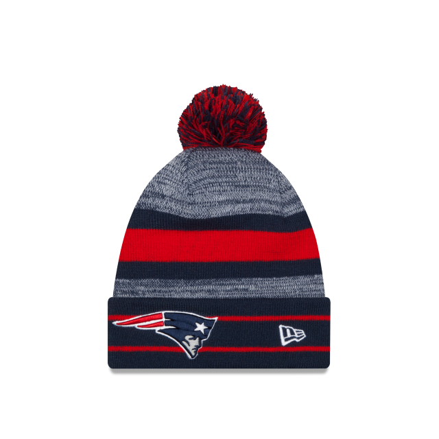 New England Patriots NFL New Era Men's Navy Cuff Pom Knit Hat