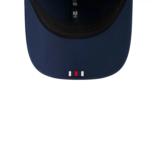 Casquette snapback New Era 9Forty 2025 Sideline M-Crown pour homme, bleu marine, New England Patriots NFL