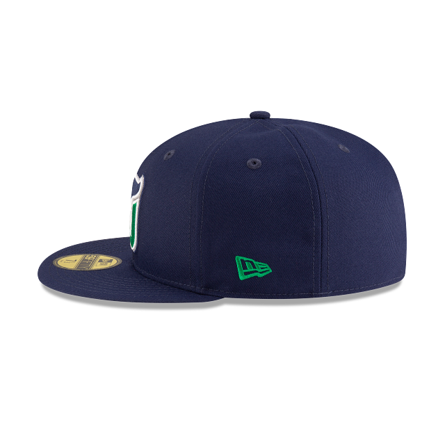 Hartford Whalers NHL New Era Men's Navy Vintage Collection 59Fifty Basic Fitted Hat