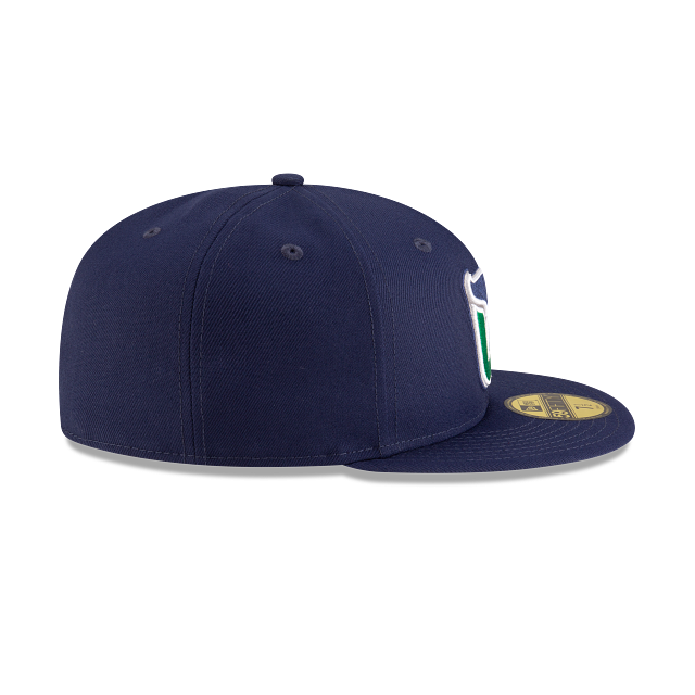 Hartford Whalers NHL New Era Men's Navy Vintage Collection 59Fifty Basic Fitted Hat