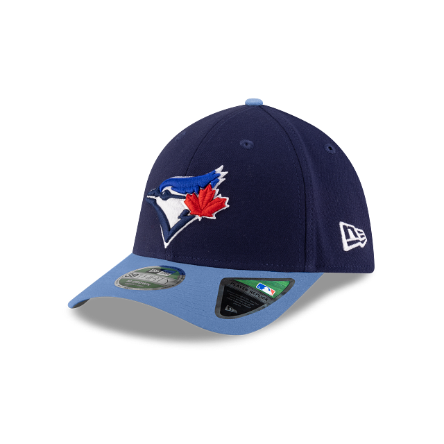 Toronto Blue Jays MLB New Era Men's Navy/Light Blue 39Thirty M-Crown Player Replica Stretch Fit Hat