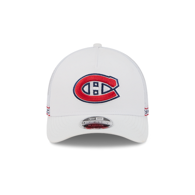 Montreal Canadiens NHL New Era Men's White 9FORTY M-Crown Tape Hat