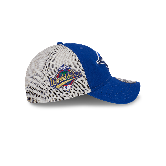 Casquette de camionneur Snapback Homme Toronto Blue Jays MLB New Era Royal 9Twenty Série Mondiale 1992
