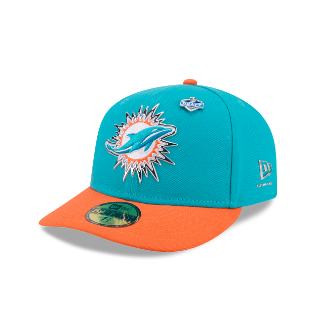 Miami Dolphins NFL New Era Men's Aqua 59Fifty Pre-Curved 2026 Draft Fitted Hat