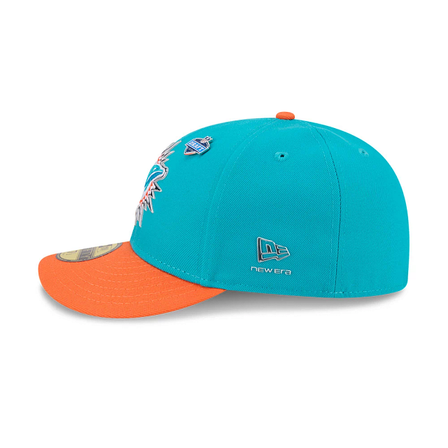 Miami Dolphins NFL New Era Men's Aqua 59Fifty Pre-Curved 2026 Draft Fitted Hat